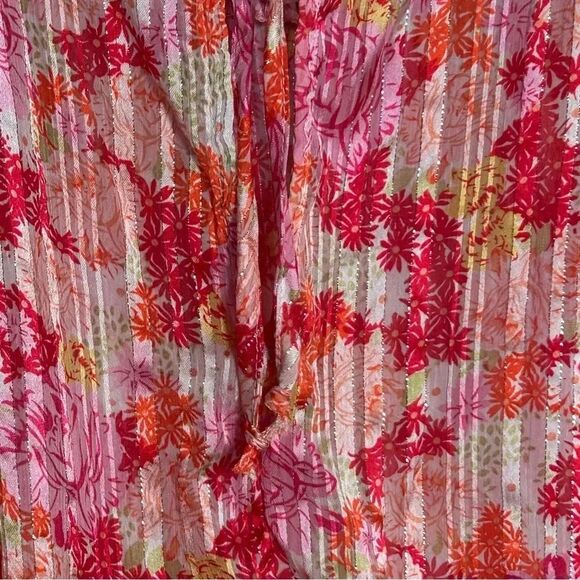 Floral Off the Shoulder Stretchy Lightweight Cottagecore Vacation Beach Top M - Picture 10 of 11